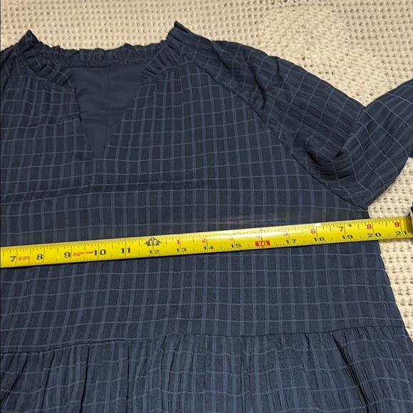 Cupshe Grid Print Navy Ruffled Mini Dress size L - Picture 10 of 14